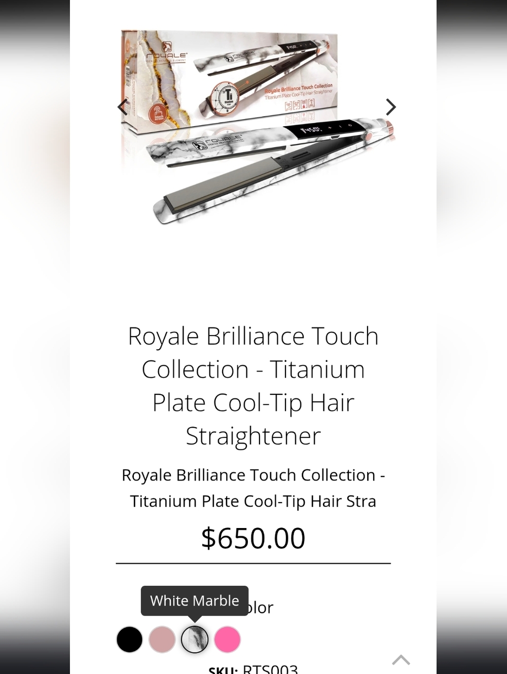 Royale Brilliance Touch Screen Titanium Hair Straightener - Picture 2 of 7